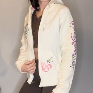Vintage 2000s Disney Mikey mouse embroidered zip up hooded sweatshirt